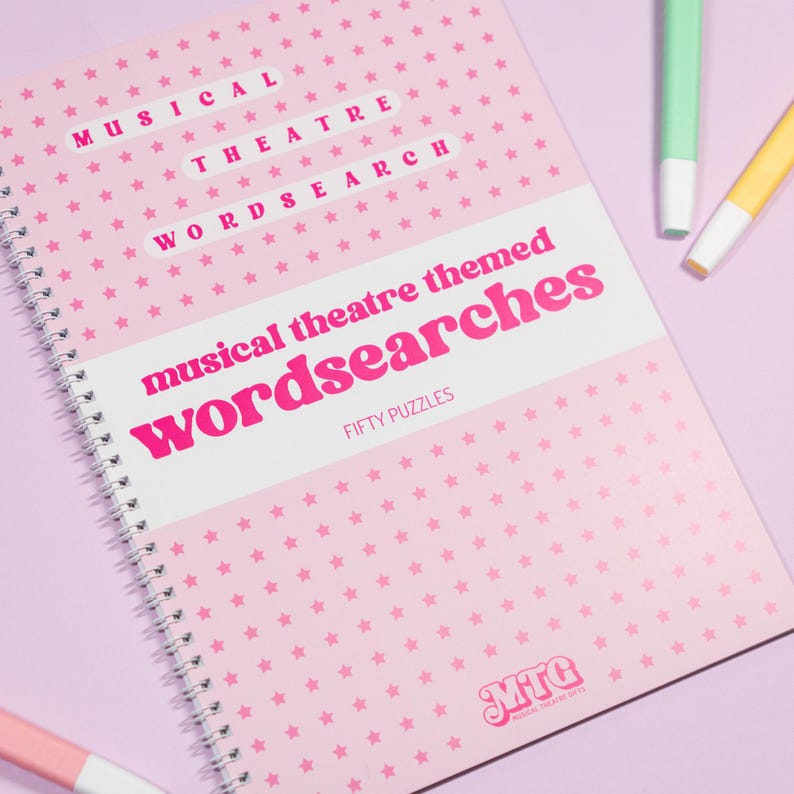 musical theatre word search puzzle book