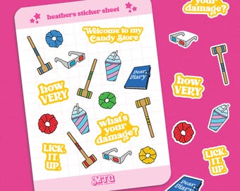 Heathers the musical - A6 Sticker sheet - for planners and journals