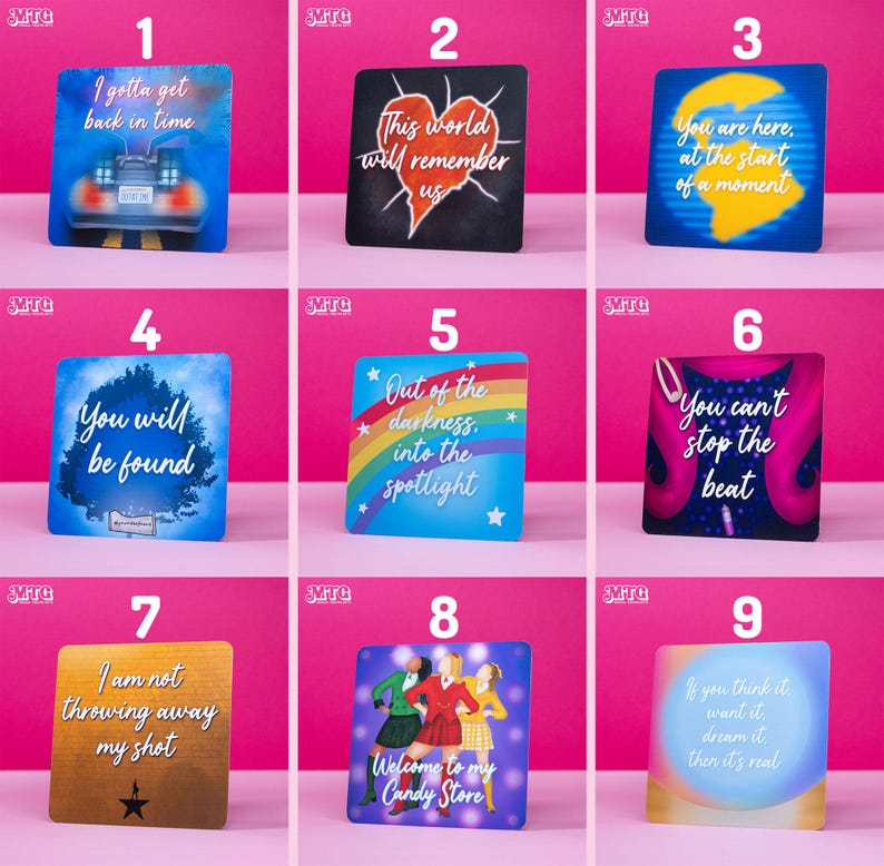 Musical Theatre Quote Mini Prints: Collectible Gift Set (10x10cm) image 3
