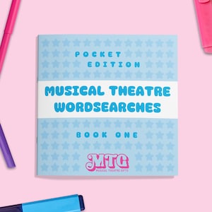 Musical Theatre Wordsearch Book | Travel Edition | Stagey Gift Puzzle Book