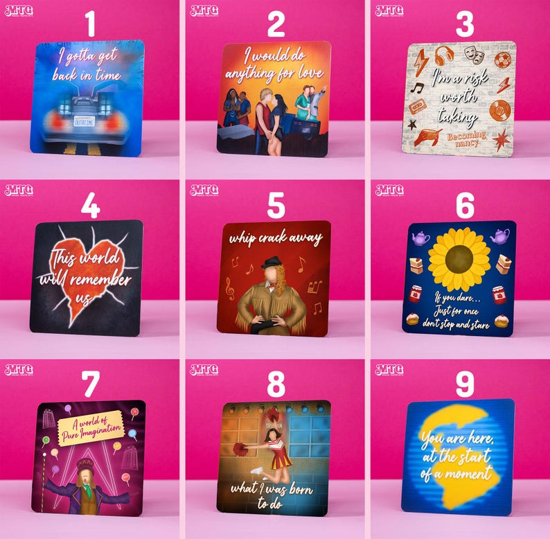 Musical Theatre Quote Mini Prints: Collectible Gift Set (10x10cm) image 7