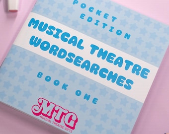 Musical Theatre Wordsearch Book | Travel Edition | Stagey Gift Puzzle Book