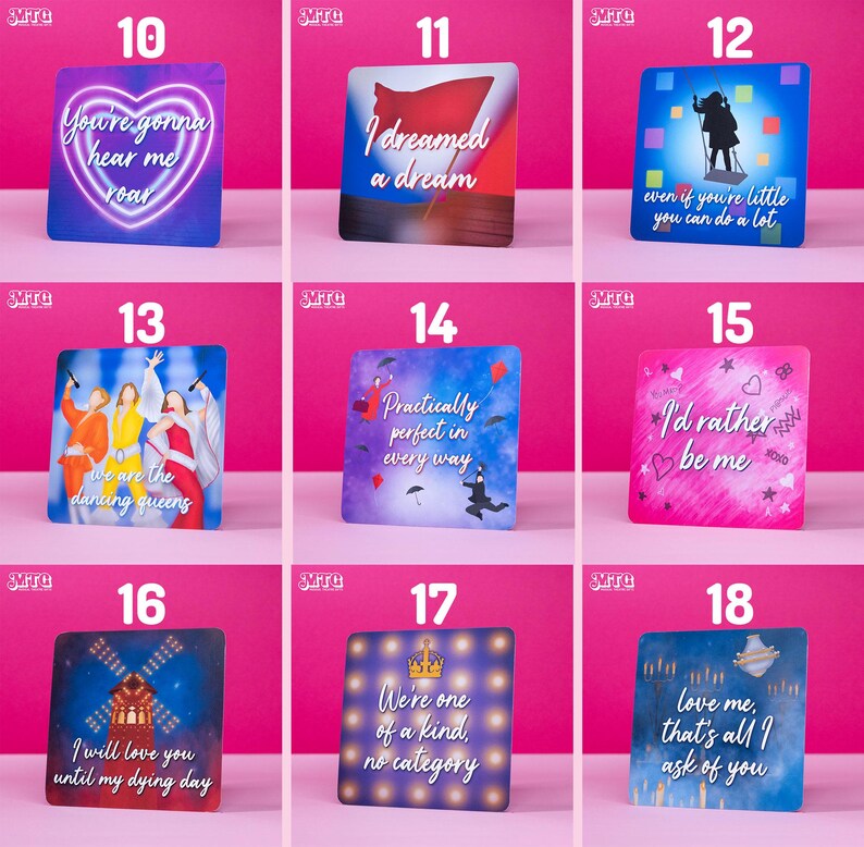 Musical Theatre Quote Mini Prints: Collectible Gift Set (10x10cm) image 4