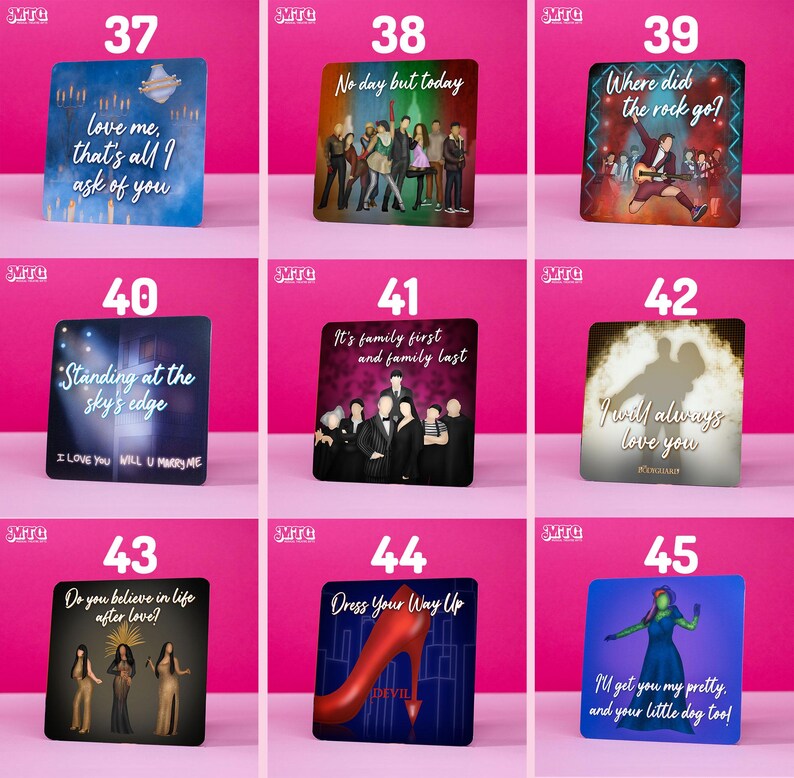 Musical Theatre Quote Mini Prints: Collectible Gift Set (10x10cm) image 11