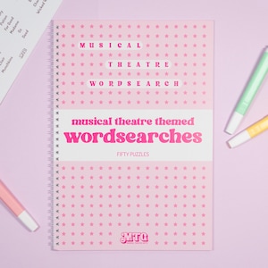 Musical Theatre Wordsearch Book: 50 Stage Show Puzzles | A4 Wirebound | Stagey Gift Puzzle Book
