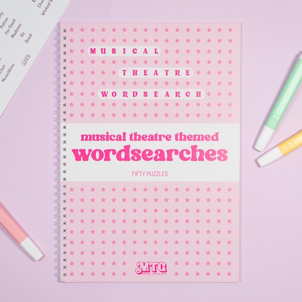 Musical Theatre Wordsearch Book: 50 Stage Show Puzzles | A4 Wirebound | Stagey Gift Puzzle Book