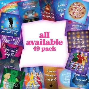 Musical Theatre Quote Mini Prints: Collectible Gift Set (10x10cm) 2 Complete (49)