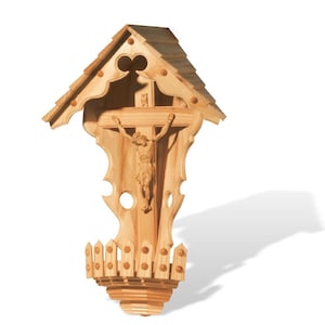 Corner cross: with Jesus figure (polystone)
