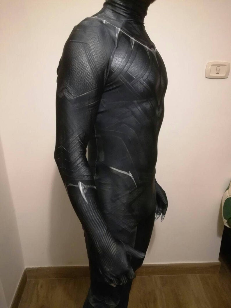 Civil War /' Replica costume /' Black Panther READ DESCRIPTION printed on Lycra with 3d effect