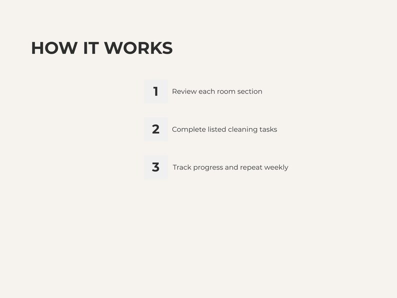 Cleaning Checklist Template Room by Room Home Cleaning and Household ...