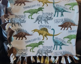 Details about Dinosaurs Handmade Fleece Tie-Blanket Child Size Details about Dinosaurs Handmade Fleece Tie-Blanket Child Size