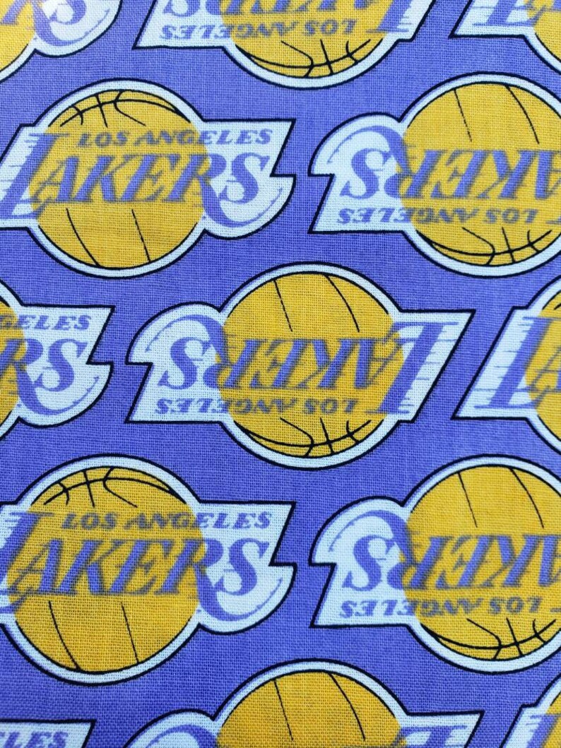 Los Angeles Lakers Fabric 100 Cotton1/4 yd Etsy