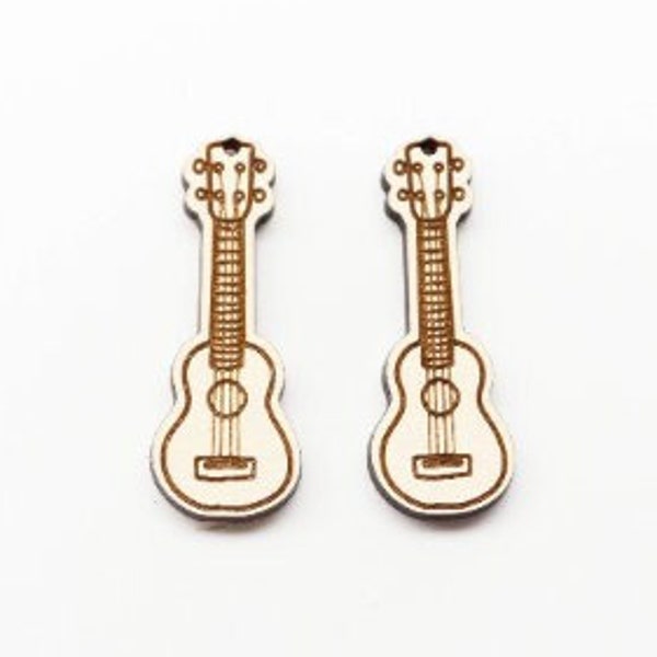 Guitar earrings SVG, Laser cut file, glowforge ready