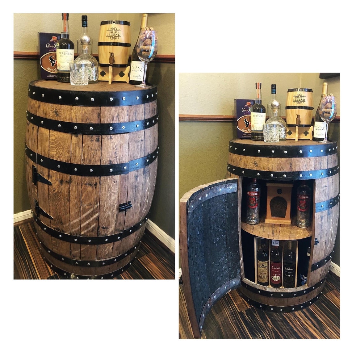 Whiskey barrel with door Etsy