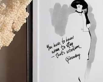 ジバンシィの名言ファッションスケッチ ジクレープリントポスター