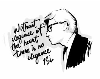 イヴ・サンローラン「エレガンス・オブ・ザ・ハート」ジクレープリント ファッションポスター