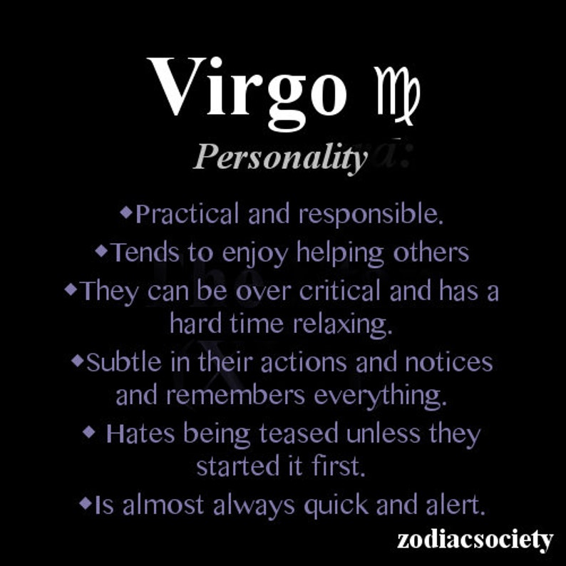 Virgo Zodiac Spell 6th House Etsy