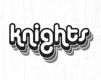 Knights svg Team Mascot, School Spirit Wear png, Knight Pride Artwork, Sports Fan Support Shirt, Digital Download, Trendy Cut File dxf eps