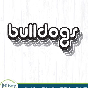Bulldogge Logo, Team Maskottchen png, Schule Spirit Wear Design, stolze Grafik, Sport Fan Support Shirt Idee, digitaler Download, Schnittdatei dxf eps
