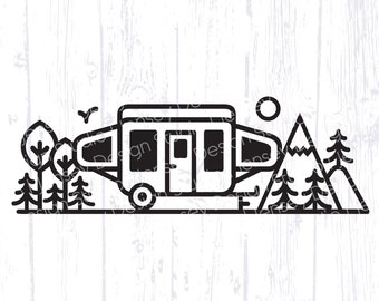 Pop Up Camper Svg Etsy