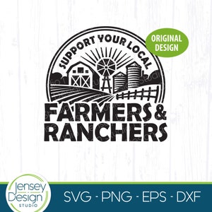 Apoie seus fazendeiros e pecuaristas locais svg, Placa de mercado png, Vida de esposa de fazenda, Fazenda de gado de corte, Ag Agriculture 4H FFA Shirt Clipart Download
