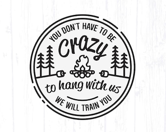 Funny Girls Trip svg, Mountain Vacation Shirt Design, Crazy Camping Crew png, Friends & Family Group T-Shirt Clip Art, Hen Party Getaway