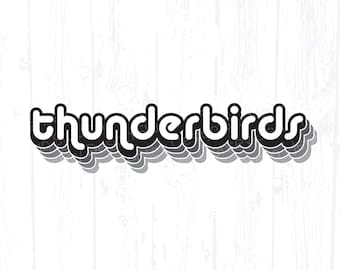 Thunderbirds svg, Team Mascot png, T-Bird School Spirit Wear Design, Pride Artwork, Sports Fan Support Shirt Digital Download, Cut File eps
