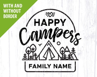 Happy Campers Svg Etsy