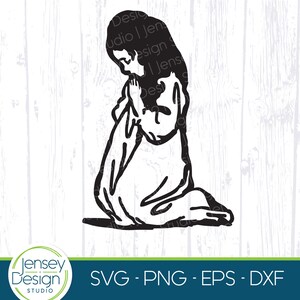 Religiöse christliche Ostern svg, Kind Gottes png, betendes Mädchen, Jesus liebt mich, Kirche, Glaube, betende Hände, Clipart Cut File Design Cricut