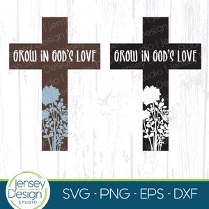 Svg chrétien religieux, Jésus png, croix de Pâques, conception de la foi, Jean 14:6 verset de la Bible, grandir dans l'amour de Dieu, fichier de coupe Cricut Clipart