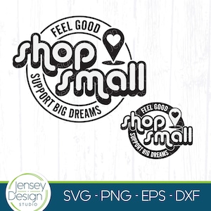 Tienda pequeña svg, logotipo de apoyo a empresas locales png, calcomanía para bolsa de compras de boutique, diseño de tarjeta, letrero de mercado de agricultores, archivo de corte de descarga digital