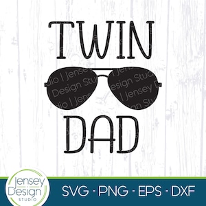 Tweeling vader SVG, grappig citaat nieuwe vader, Twins Daddy T-Shirt Design, Cricut, silhouet, Glowforge, digitale download, gesneden bestand Svg Dxf Eps Png