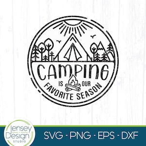Tienda de campaña svg, Acampar es nuestra temporada favorita, Campistas felices svg, Letrero de campamento svg, Cubo de campamento png, Diseño de viaje de campamento, Al aire libre, Naturaleza