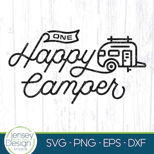 Campista feliz svg, Camping svg, Explore más diseño de camiseta, RV emergente, remolque de viaje, cita divertida de campamento, aventura png eps para Cricut