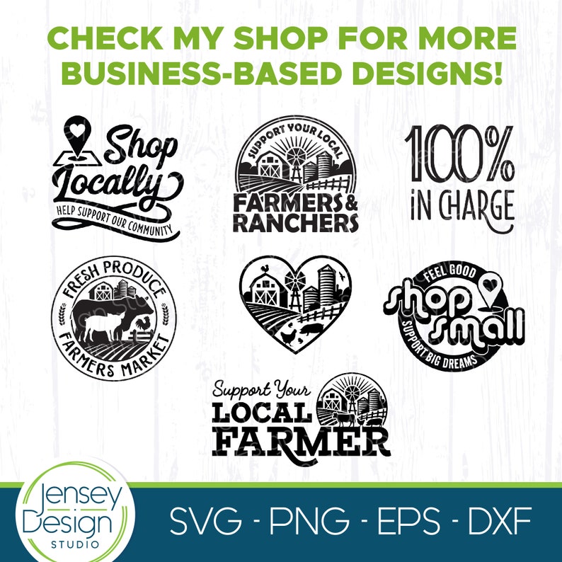 Support Your Local Farmer svg, Cow Pig Chicken, Farmers Market png for Tote Bag, Barn Animals Farm Shirt Design, 4H Clipart Instant Download image 5