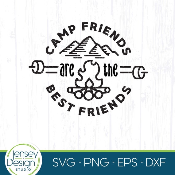 Camp Friends svg, Camping Crew png, S'mores Camper Decor, Campfire Firepit Sign, Camp Life Bucket design, T-Shirt Round Circle Clip Art eps