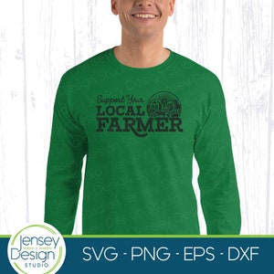 Support Your Local Farmer svg, Cow Pig Chicken, Farmers Market png for Tote Bag, Barn Animals Farm Shirt Design, 4H Clipart Instant Download image 4