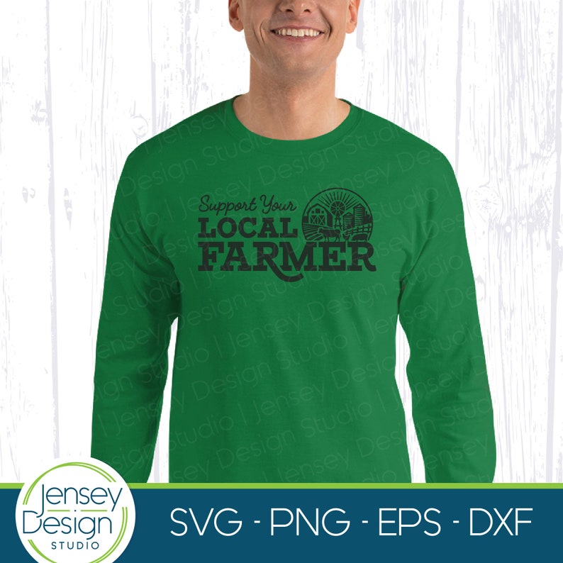 Support Your Local Farmer svg, Cow Pig Chicken, Farmers Market png for Tote Bag, Barn Animals Farm Shirt Design, 4H Clipart Instant Download image 4