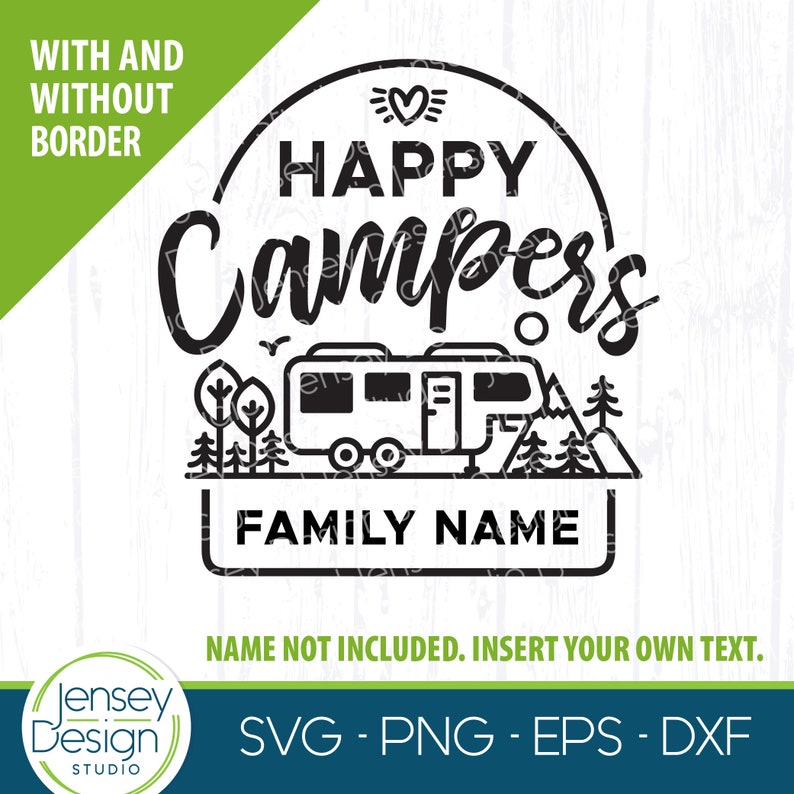 Download 5th Wheel RV Happy Campers svg Family Name svg Camping | Etsy