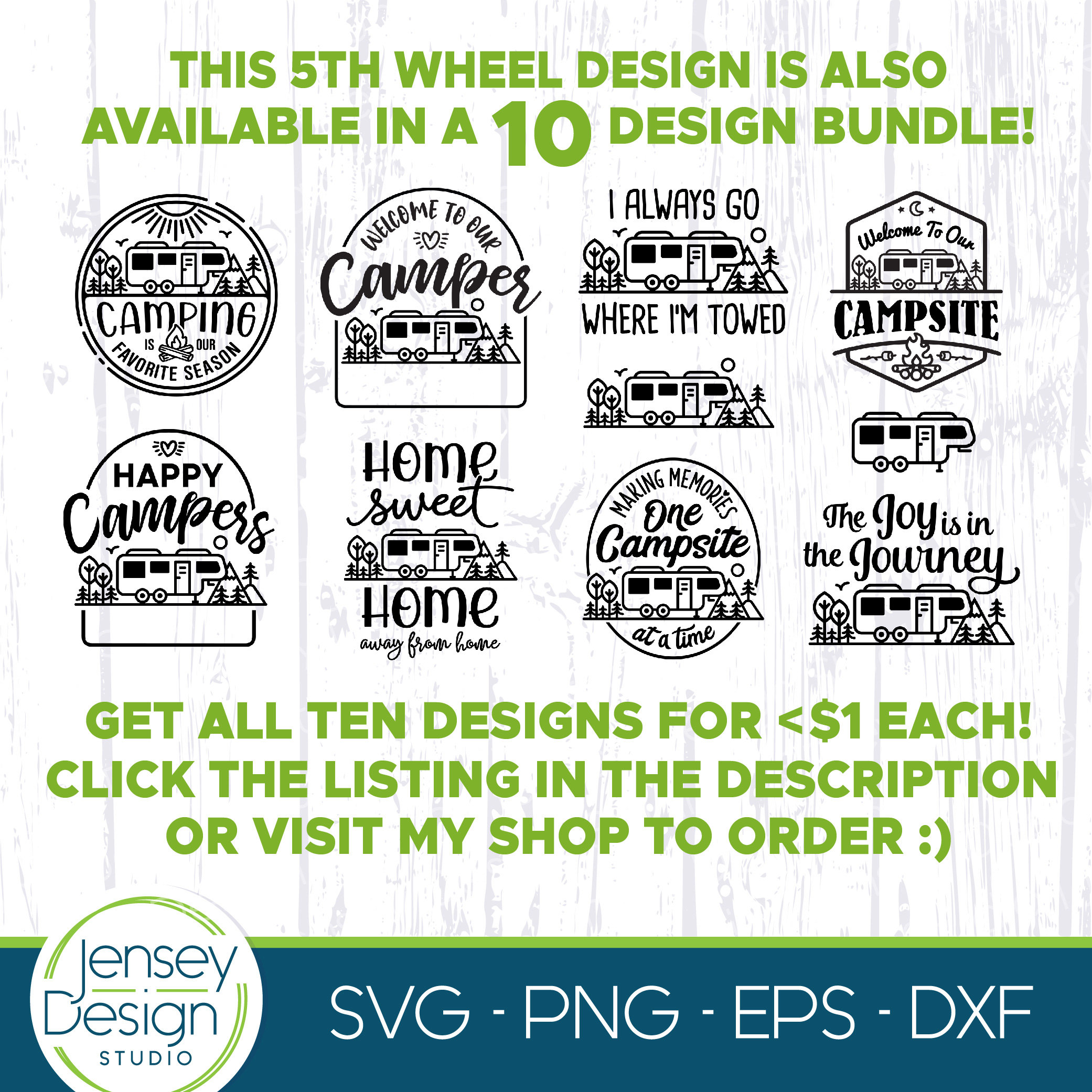 5th Wheel Camper Svg, Fifth Wheel Camping Svg, RV Campsite Bucket ...