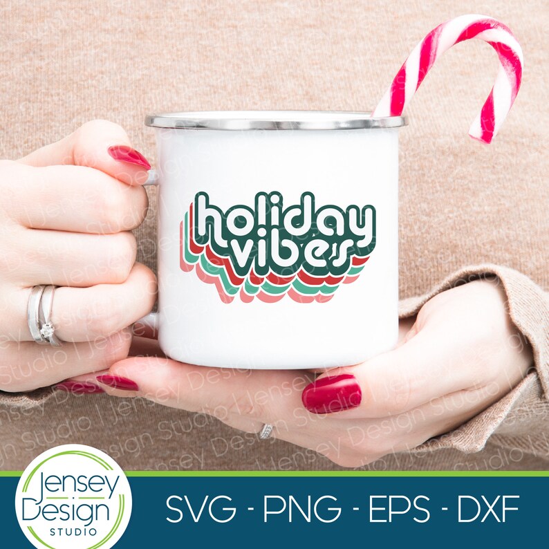 Download Holiday Vibes svg Retro Christmas svg Good Vibes Only | Etsy