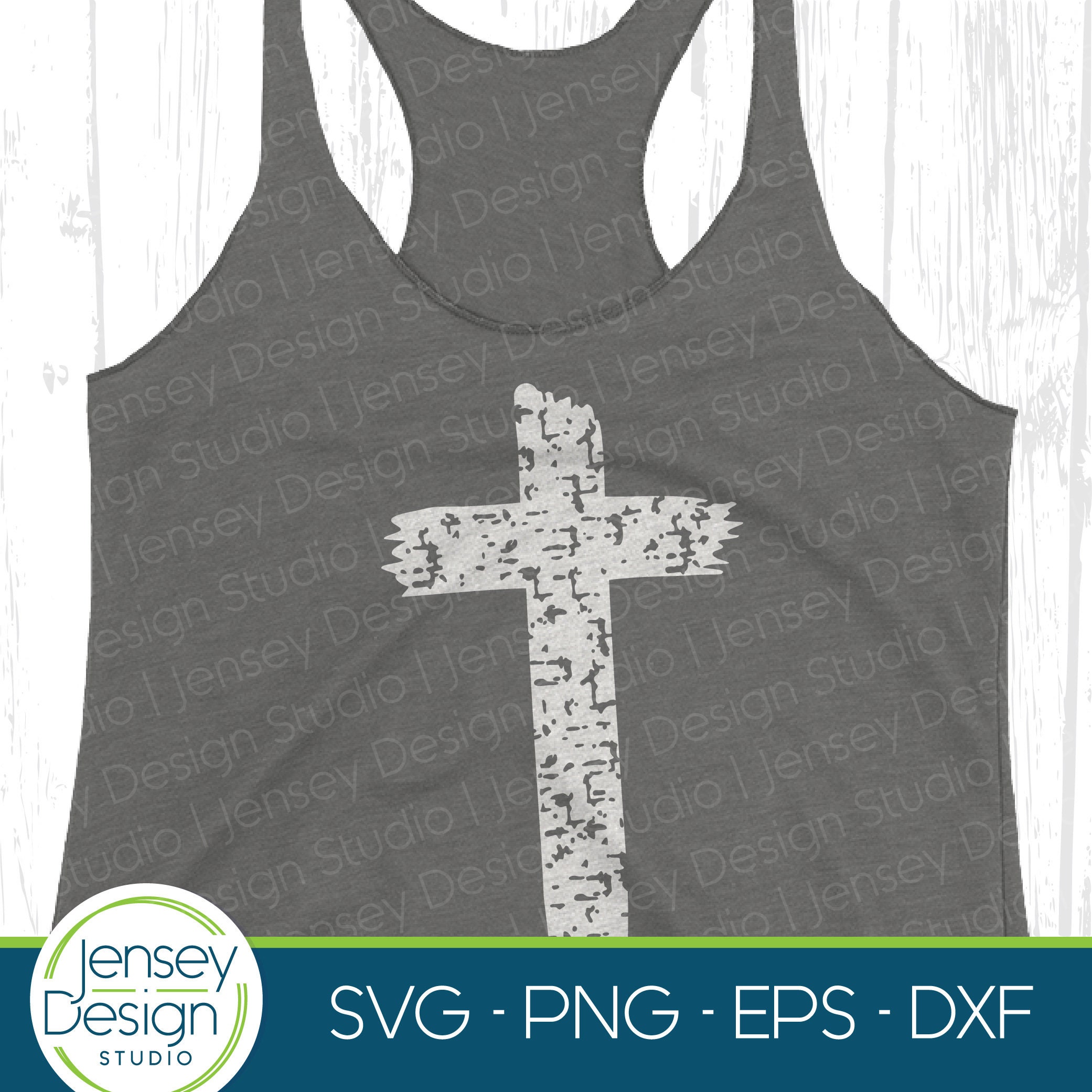 Old Rugged Cross SVG Faith Png Simple Design Distressed - Etsy Israel