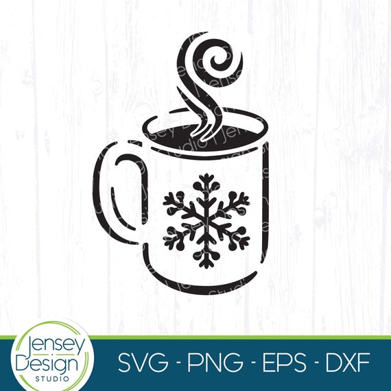 Hot Cocoa SVG Hot Chocolate Mug Design Winter Snowflake - Etsy