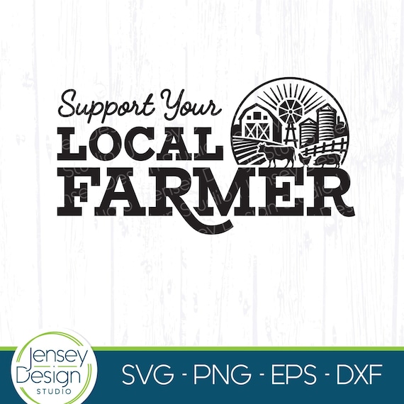 Support Your Local Farmer svg, Cow Pig Chicken, Farmers Market png for Tote Bag, Barn Animals Farm Shirt Design, 4H Clipart Instant Download