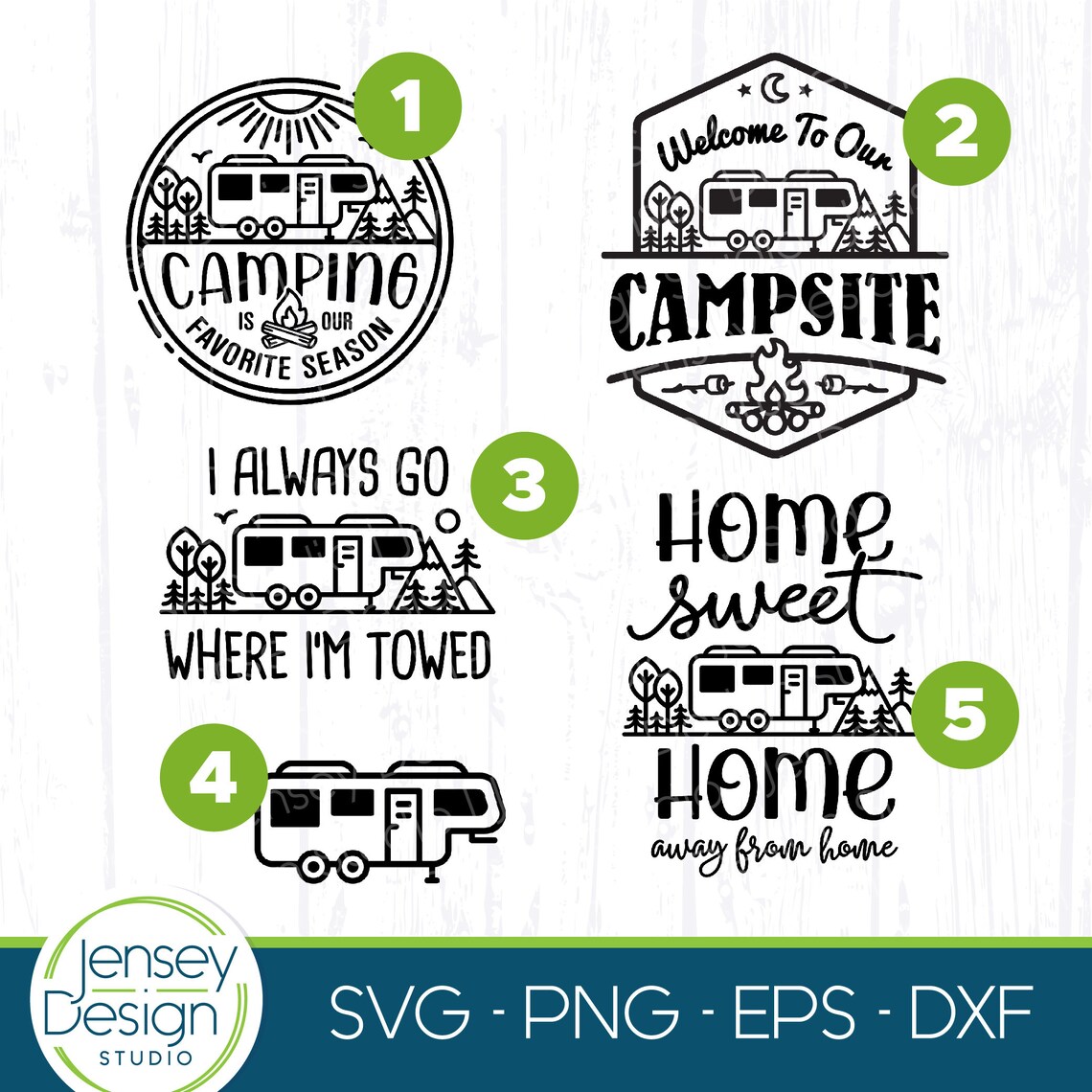 Fifth Wheel Camper SVG Bundle, 5th Wheel Cut Files, Camping Bucket ...