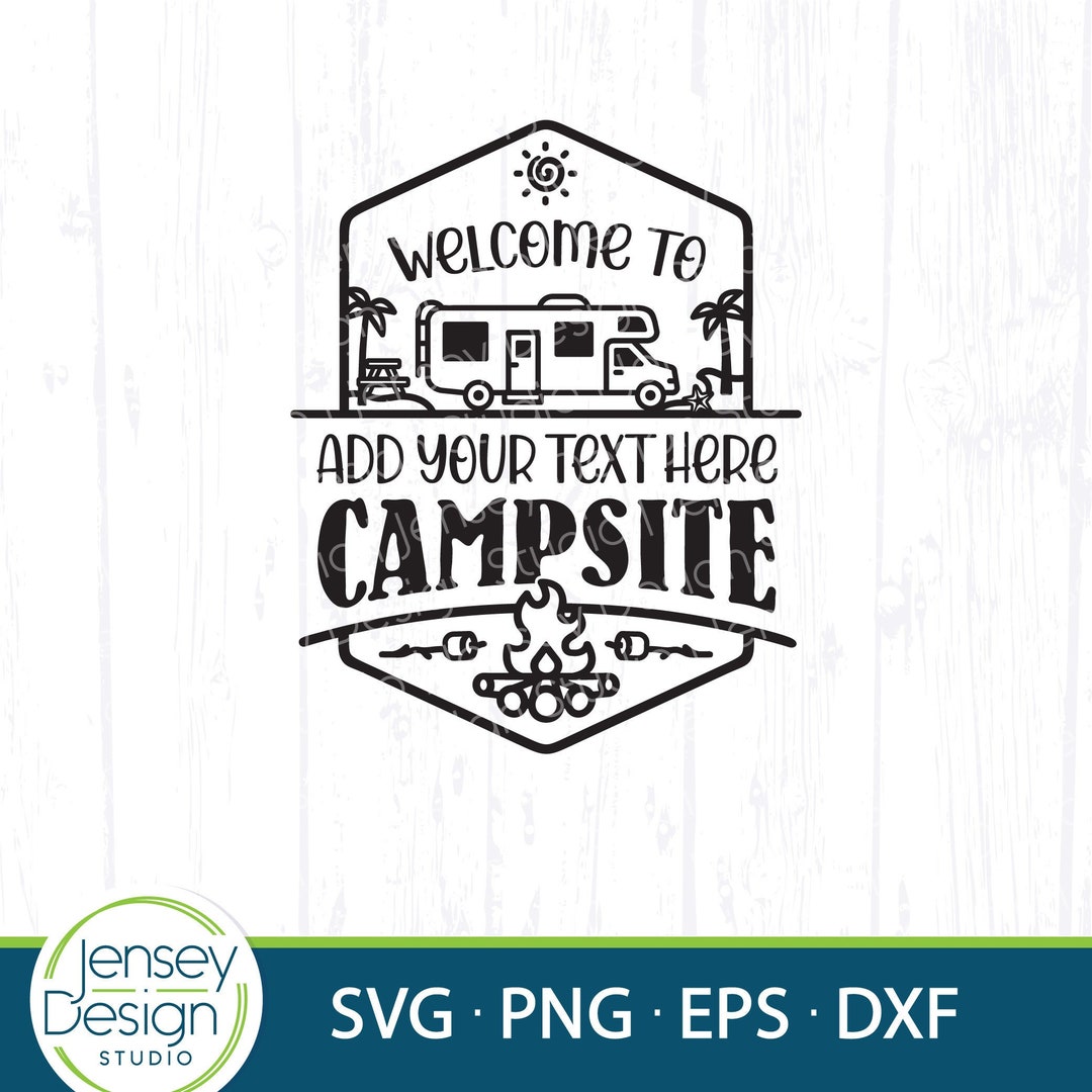 Class C RV Beach Camping Svg, Family Name Welcome Sign Png, RV Camper ...