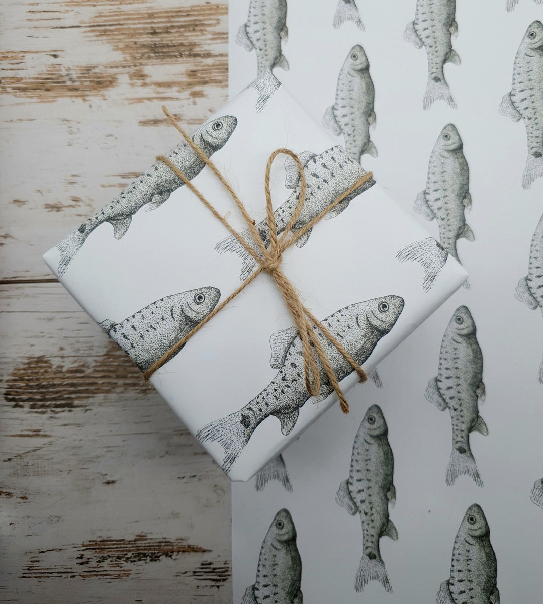 Cornish Mackerel Wrapping Paper Luxury Wrapping Paper Fish Etsy UK
