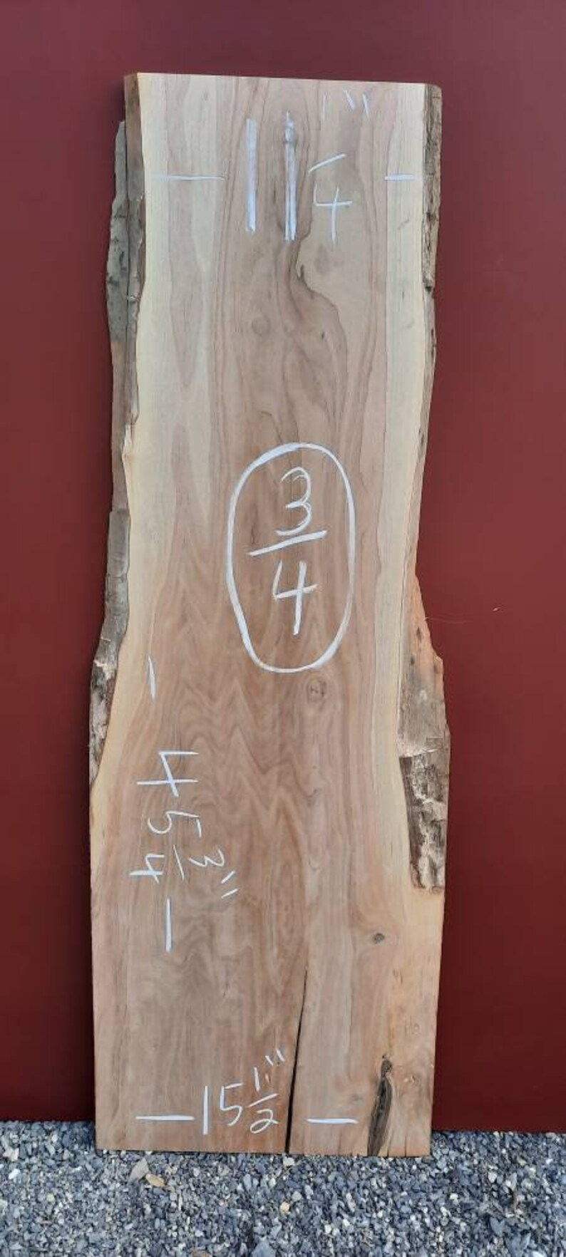 Kiln Dried Live Edge Butternut.