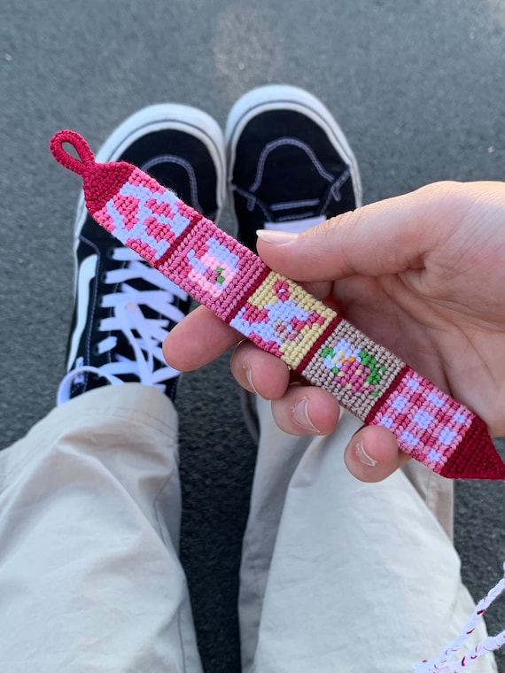 Cottagecore Cow Milk Handmade Friendship Bracelet diy knotted bracelet