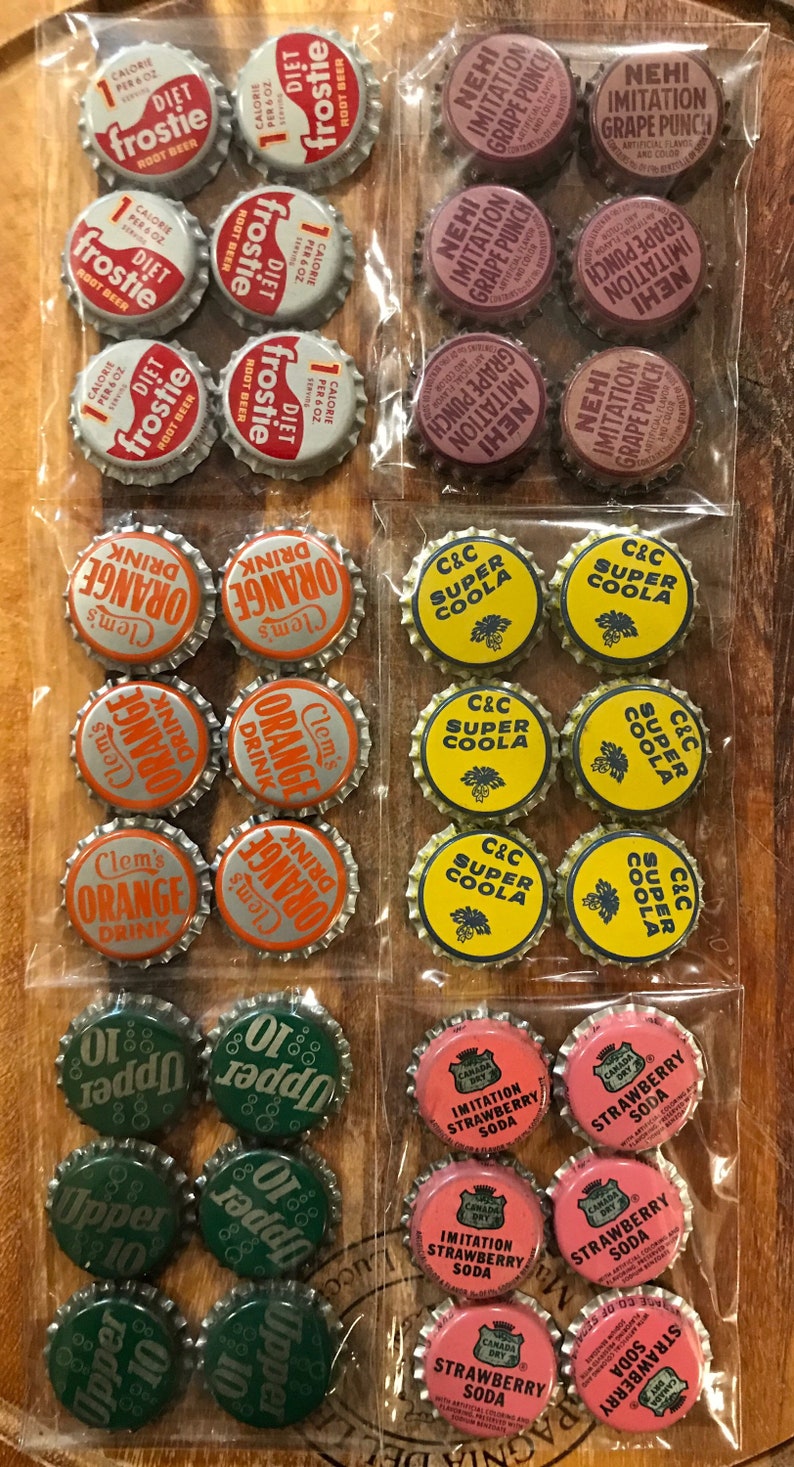 Vintage Bottle Caps / Tops. Original Metal American Soda Pop Bottle Caps. collectors Grade